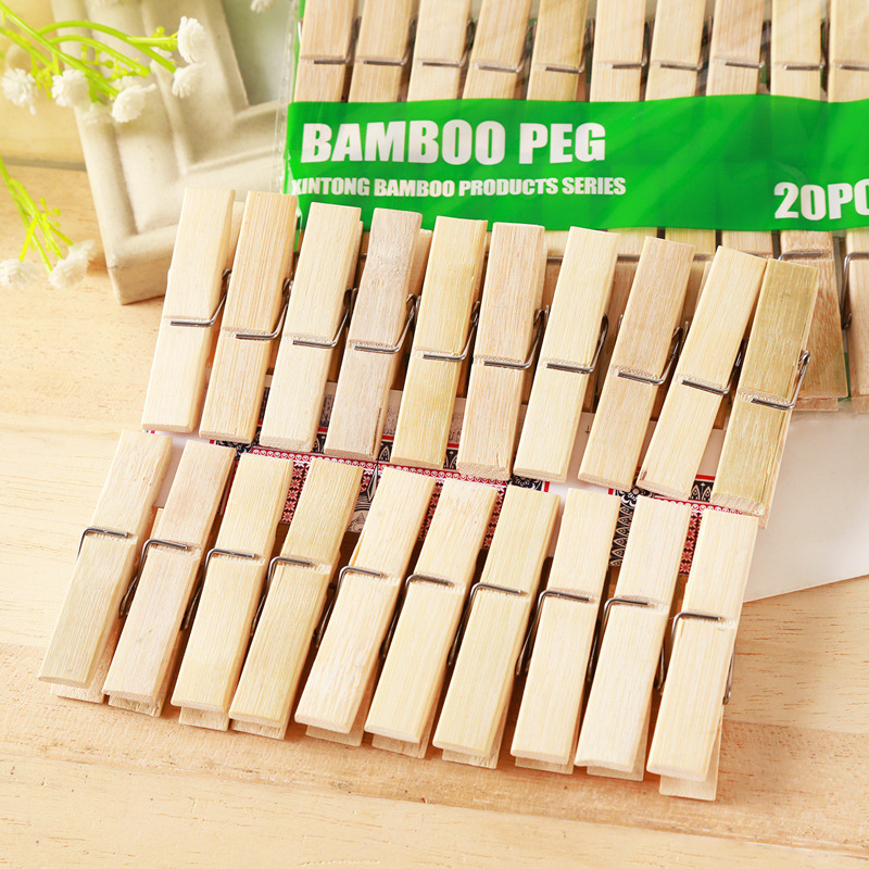Woodworking Z Clips - 20 pezzi di bambù naturale molletta