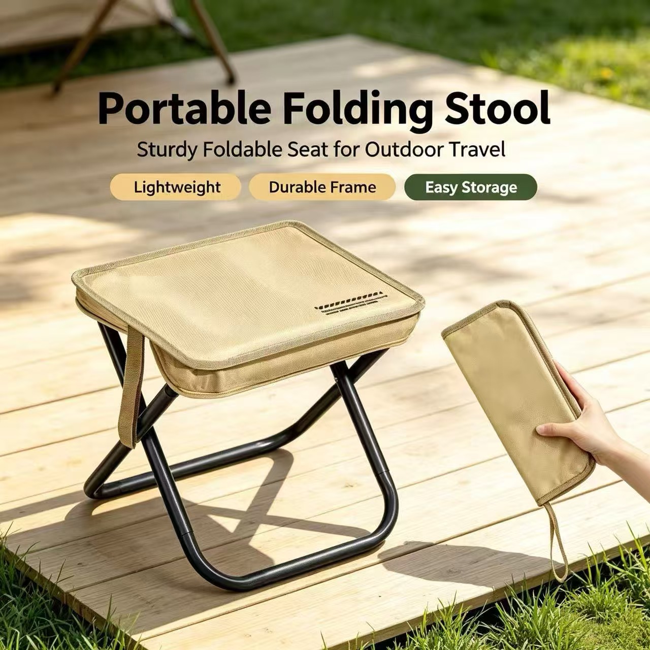 Woodworking Outdoor Furniture - Sgabello Pieghevole Portatile Magza Ultra Leggero