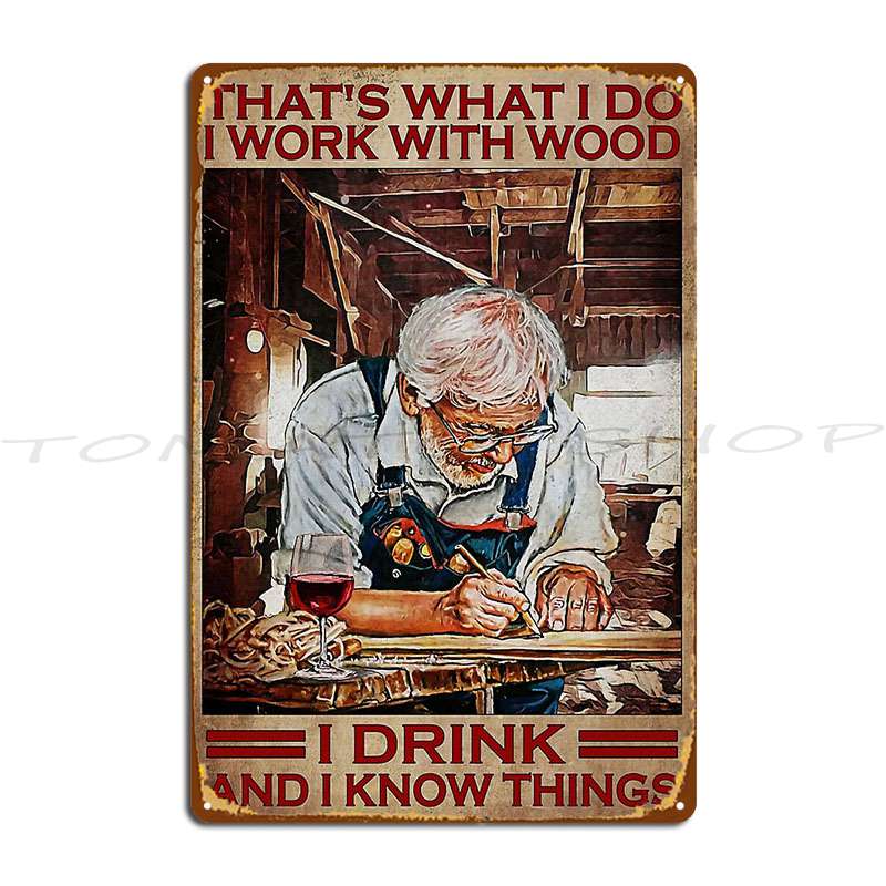 Insegna in Metallo con Citazio - Woodworking Quotes Funny recensione e prezzo